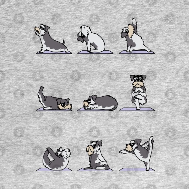 Miniature Schnauzer yoga by huebucket